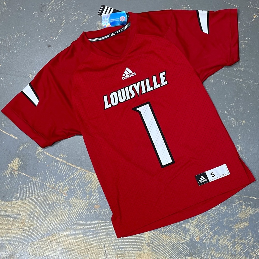 Adidas Louisville University Cardinals Jersey Small Football 1 Lamar Jackson